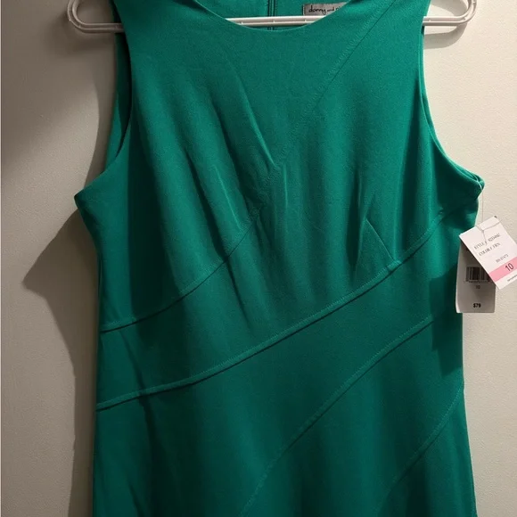 🌿 Danny & Nicole Fern Green Fit & Flare Dress - Size 10 (NWT) - Picture 4 of 4